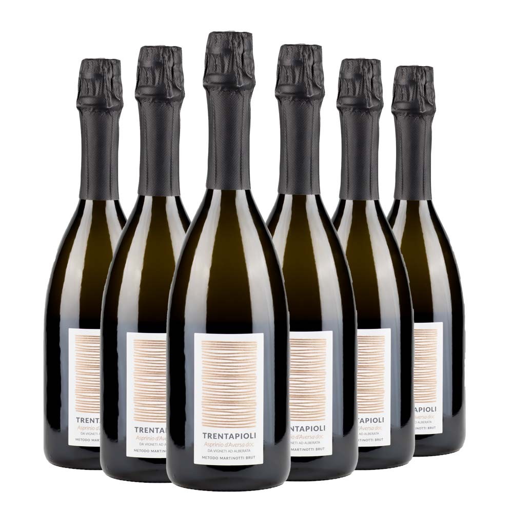 Asprinio d’Aversa DOC Spumante Brut Trentapioli 2022 Box da 6 bottiglie