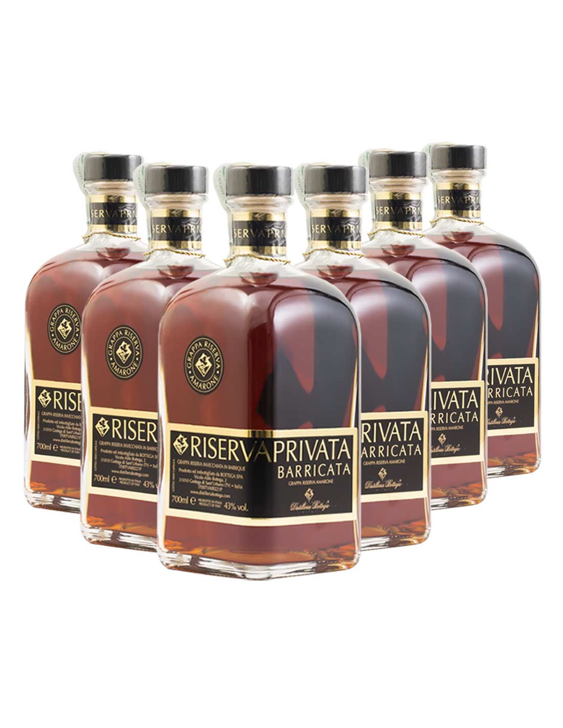 Grappa di Amarone Barricata Riserva Privata (con astuccio) Box da 6 bottiglie