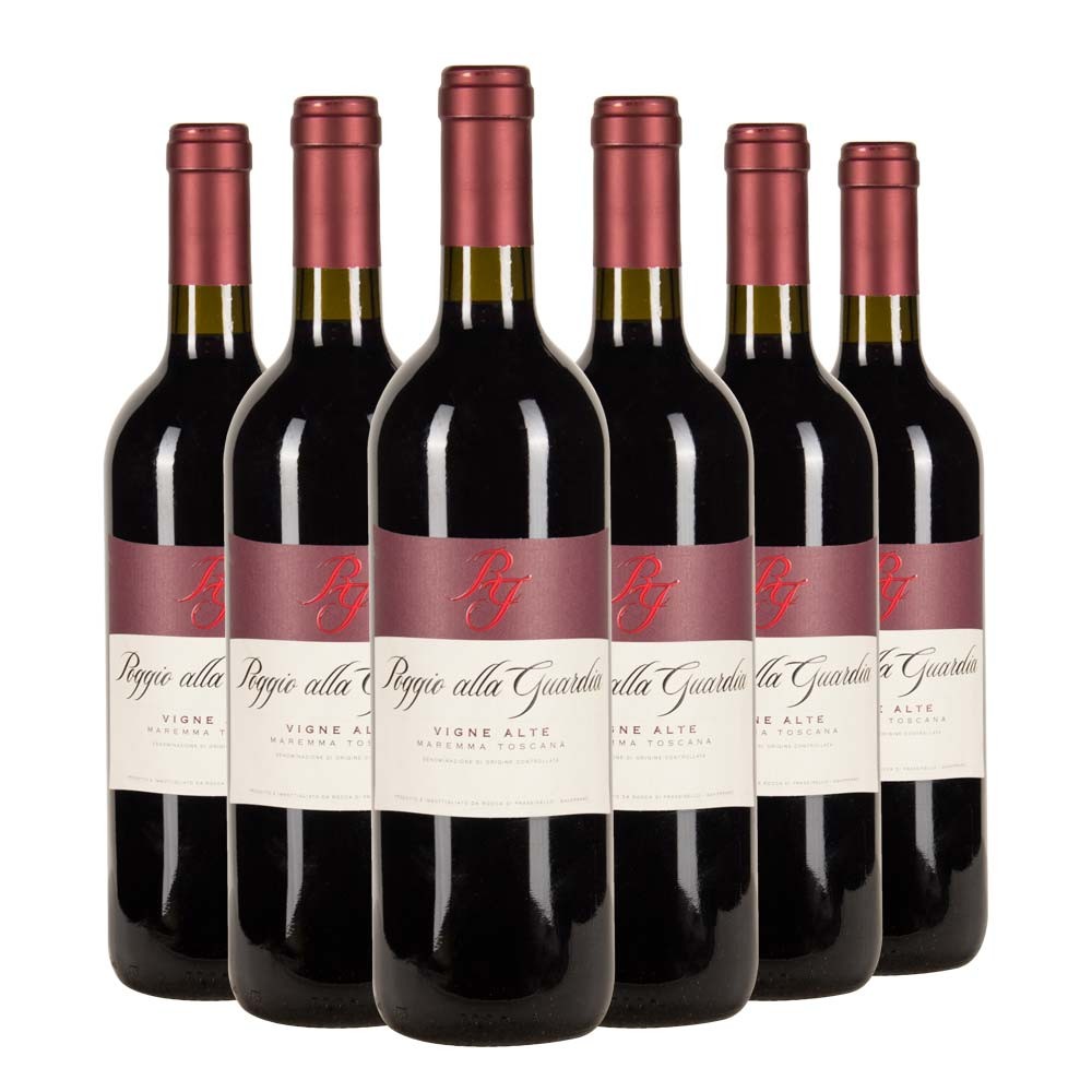 Maremma Toscana Rosso DOC Poggio alla Guardia Vigne Alte 2022 Box da 6 bottiglie